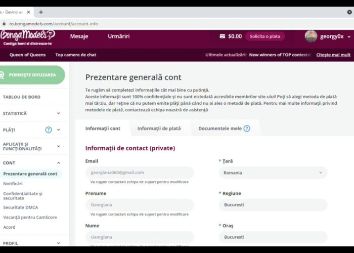 Bongamodels model account general settings

 Video Tutorial Bongacams