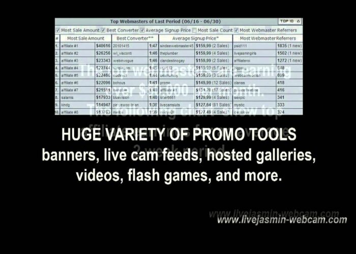 Best affiliate program

 Video Tutorial LiveJasmin