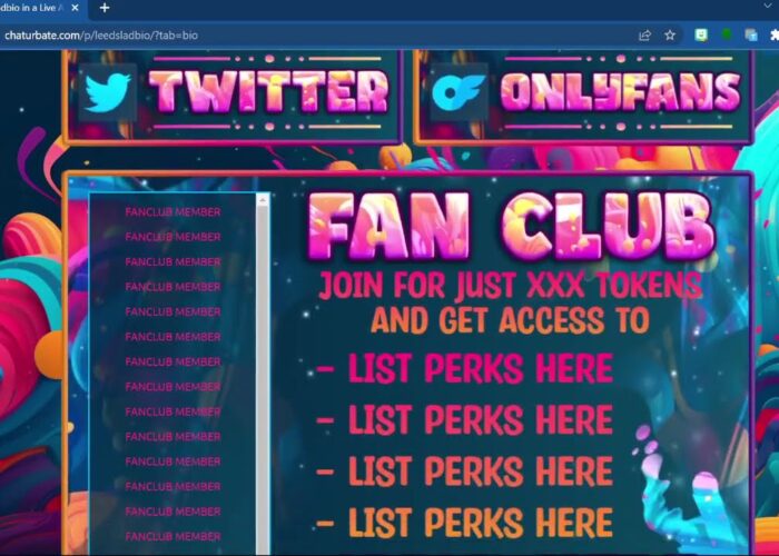 Chaturbate Colorful Blobs Themed Bio

