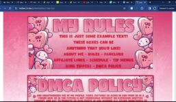 Chaturbate Cute Hearts Themed Bio

