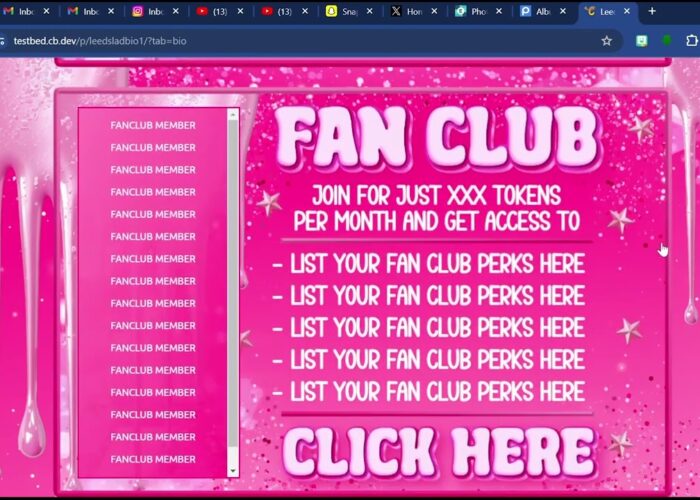 Chaturbate Drippy Pink Themed Bio

