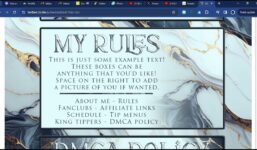 Chaturbate Grey/Blue Marble Theme Bio

