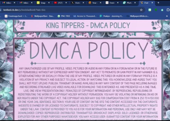 Chaturbate Mauve Flowers Themed Bio

